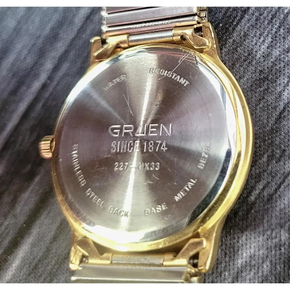 Exquisite Rare Retro Vintage Gruen Pie Pan Dial Men's Watch‎